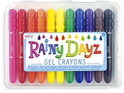 Ooly - Gel-Kreide Rainy Dayz Fensterkreide 12 Farben für Kinder