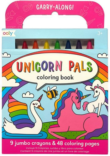 Ooly – Buntstifte und Malbuch-Set zum Mitnehmen – Unicorn Pals