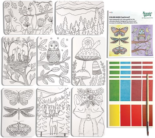 Ooly Aquarell Kunstset - Forest Adventure - Kreatives Malset für Kinder und Erwachsene-3