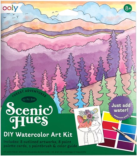 Ooly Aquarell Kunstset - Forest Adventure - Kreatives Malset für Kinder und Erwachsene