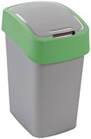 Curver Abfalleimer Flip Bin 45L silber grün - Kunststoff Mülleimer
