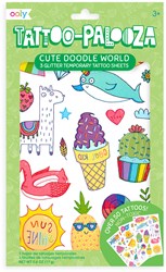 Ooly Tattoo Palooza Temporäre Tattoos Niedliche Doodle Welt