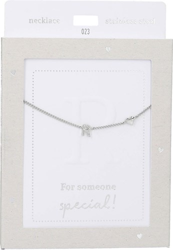 Depesche Halskette Heart of Gold silberfarben mit Buchstabe R
