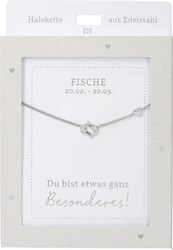 Depesche Halskette Sternzeichen Fisch Silber Gold verstellbar 42-47cm