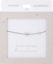 Depesche Armband Silber mit Herz und Buchstabe V - Freundschaftsschmuck