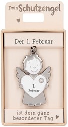 Depesche Schlüsselanhänger Engel Glück 01. Februar Geschenk Kinder