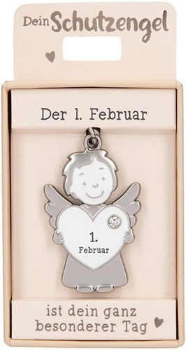 Depesche Schlüsselanhänger Engel Glück 01. Februar Geschenk Kinder