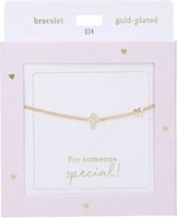 Depesche Armband goldfarben Kreuz Heart of Gold Damen Schmuck