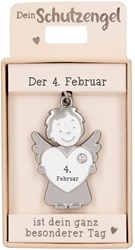 Depesche Schlüsselanhänger Engel Glücksbringer 04. Februar Geschenk