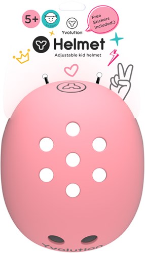 Yvolution Kinderhelm rosa - verstellbarer Fahrradhelm für Kinder