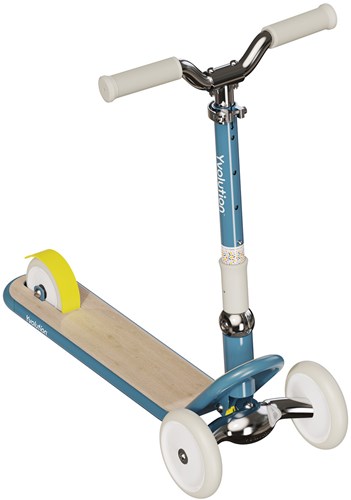 Yvolution Kinderroller Classic Glider blau - verstellbarer Lenker und klappbar