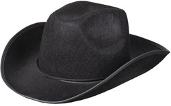 Boland Cowboyhut schwarz - coole Hut für Karneval und Mottoparty