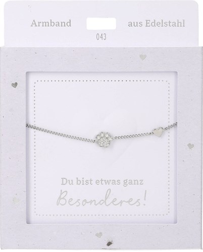 Depesche Armband Silber mit Pfote - Freundschaftsschmuck Geschenk