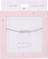 Depesche Armband silberfarben Heart of Gold Happy - Damen Schmuck