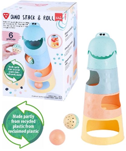 Recycled Material - Dino Stack & Roll - 6 Pcs