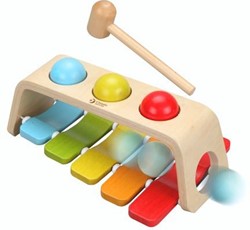 Classic World Holzspielzeug Hammerbank mit Xylophon - Lernspielzeug