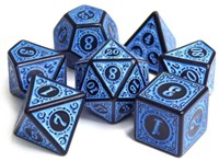 Foam Brain Games Würfelset - Magic Flame blau - RPG Spiel