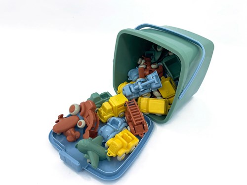Viking Toys Fahrzeugset - Eimer mit 30 Spielzeugfahrzeugen