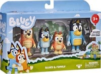 Moose Toys Bluey Familien Figuren Set 4 Stück - Bluey Spielzeug