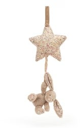 Jellycat Spieluhr Kuscheltier Blossom Bea Beige Hase - Plüsch Musikspielzeug 28cm
