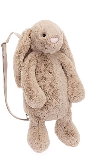 Jellycat Rucksack Bashful Bunny Beige für Kinder - kuscheliger Kinderrucksack