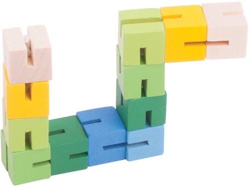 BigJigs Twister Bausteine - Holzspielzeug - bunte Fidget-Schlange-2