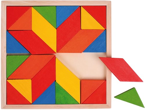 BigJigs Holz Mosaik Puzzle Tablett buntes Spielzeug-3