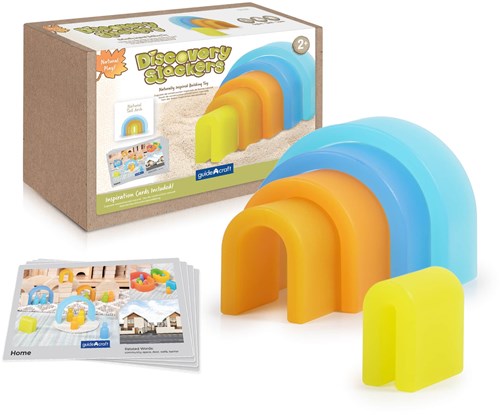Guidecraft Lernspielzeug Discovery Stackers - Natural Tall Arch
