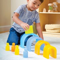 Guidecraft Lernspielzeug Discovery Stackers - Natural Tall Arch-2