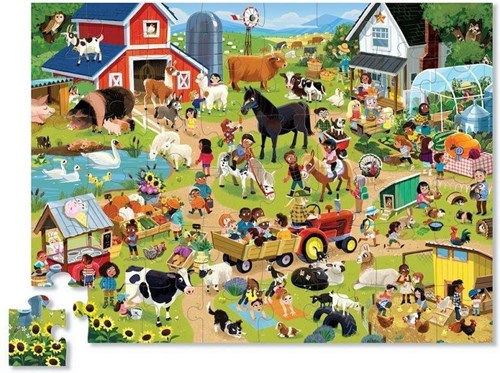 Crocodile Creek Puzzle Tag auf dem Bauernhof - 48 Teile-2