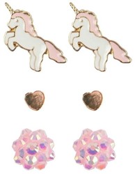 Great Pretenders Boutique Einhorn-Stollen-Ohrringe, 3 Sets