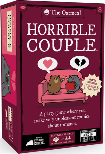 Exploding Kittens Kartenspiel Horrible Couple für Erwachsene und Paare