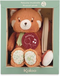 Kaloo Musikspieluhr Panda rot - weiches Kuscheltier für Babys