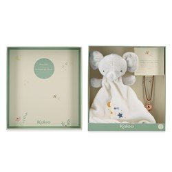 Kaloo Babytextil Bola Elefant Geschenkset - Kuscheltier und Kette