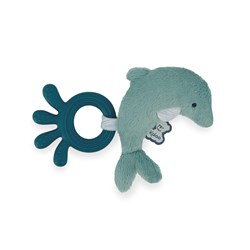 Kaloo Beißring Delfin - Silikon Baby Beißspielzeug mit Kuscheltier