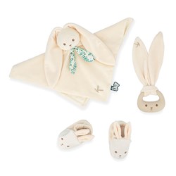 Kaloo Babygeschenk Lapinoo - Geburtsset Creme mit Kuscheltier