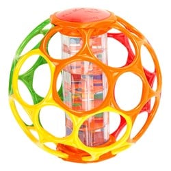 Oball Babyspielzeug Regenmacher - flexible Rasselball, Greifspielzeug