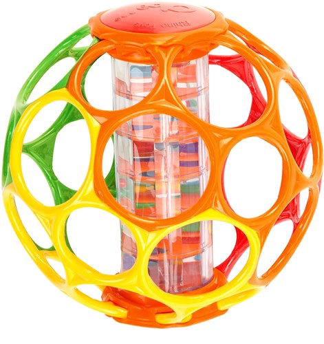 Oball Babyspielzeug Regenmacher - flexible Rasselball, Greifspielzeug
