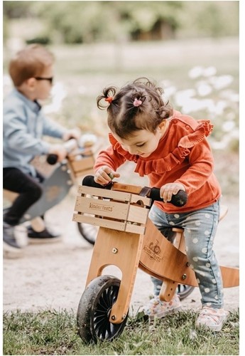 Kinderfeets 2-in-1 Holz Balance Fahrrad Dreirad Tiny Tots Plus - Bambus-3