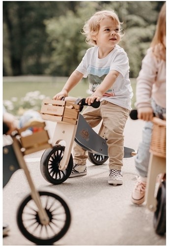 Kinderfeets 2-in-1 Holz Balance Fahrrad Dreirad Tiny Tots Plus - Schiefer Blau-3
