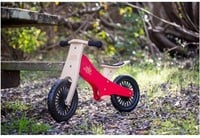 Kinderfeets Holz Balance Fahrrad ab 2 Jahren - Rot-3