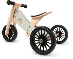 Kinderfeets 2-in-1 Holz Balance Fahrrad Dreirad Tiny Tots Plus - Silber Salbei