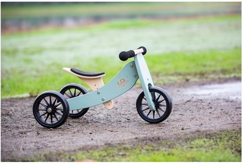 Kinderfeets 2-in-1 Holz Balance Fahrrad Dreirad von 1 Jahr Tiny Tots - Salbei-3