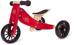 Kinderfeets 2-in-1 Holz Balance Fahrrad Dreirad von 1 Jahr Tiny Tots - Rot