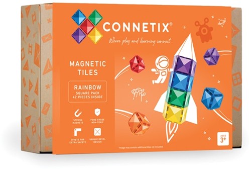 Connetix Regenbogen-Quadrat 42-teilig