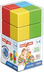 Geomag Magicube - 8 Würfel - Magnetisches Konstruktionsspielzeug für Kinder - Green Line - Lernspiel aus 100% Recyclingkunststoff