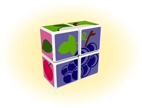 Geomag MagiCube Fruit magnetisches Bauset - Lernspielzeug für Kinder-3