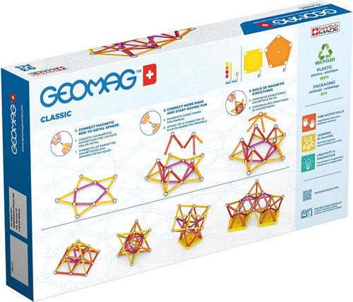 Geomag 273 Classic-60 Teile-Magnetisches Konstruktionsspielzeug für Kinder-Green Line-Lernspiel aus 100% Recyclingkunststoff-2