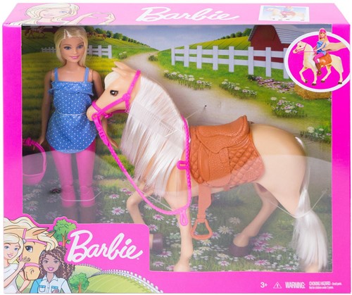 Barbie Pferd und Puppe