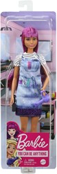 Barbie GTW36 - Haartylistin-Puppe (ca. 30 cm), lila Haare, Zubehör, tolles Geschenk für Kinder ab 3 Jahren